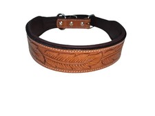 Breites leder hundehalsband - leder,