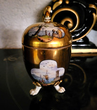 Seltene antike Biedermeier Sammler Tasse Lupenmalerei um 1850