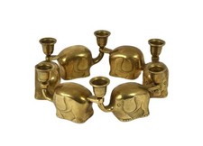 6 x Elefanten Kerzenständer