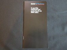 1986 BMW M Technik Spoiler Schweller Sportfahrwerk Felgen Prospekt Brochure