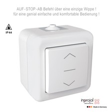 Markisen Schalter Aufputz wassergeschützt f. Außen Rollo Jalousie Rolladen Motor