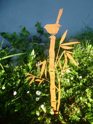 Rostiger bambus stab - rostiger, "bambus-stab