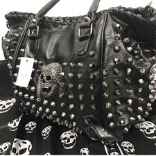 Nieten Tasche groß schwarz