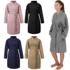 Leichter Bademantel Baumwollbademantel Morgenmantel Waffeltextur Damenbademantel