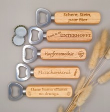 Flaschenöffner Holz Gravur