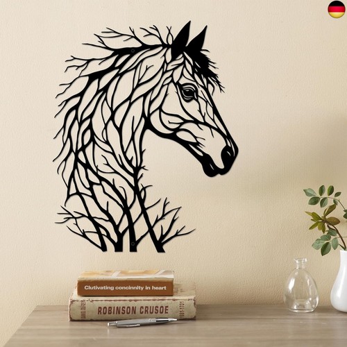 Metall pferd wanddekoration - metall,
