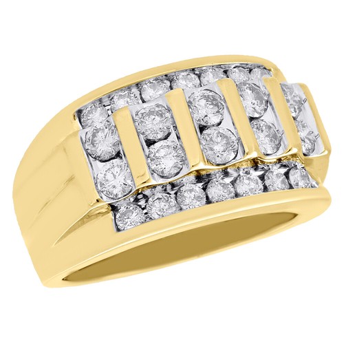 10k gelbgold kanal set - set, diamant