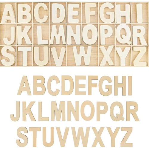 Holzbuchstaben set 130 - holzbuchstaben, a-z