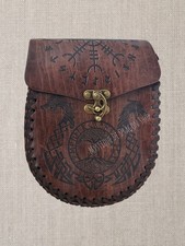 Schwarze Wikinger Tasche Mittelalter Tasche Wikinger Gewandung Larp Muster