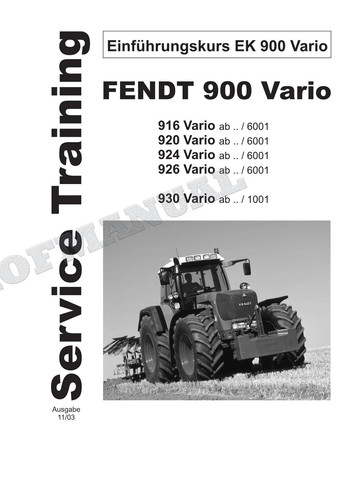 Fendt einführungskurs 900 - fendt, ek