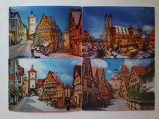 3D Ansichtskarte Rothenburg ob der Tauber, Postkarte Wackelkarte Hologrammkarte