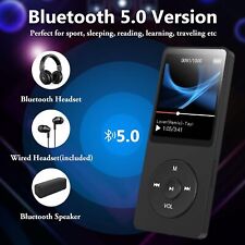MP3 Player Bluetooth 5.0 LCD Display HiFi Bass 16GB Musik Spieler FM Radio Audio