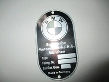 Typenschild BMW Motorrad Schild id-plate R K 100 1100 1200  s65