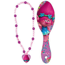  Kinder Haarbürste Kamm Halskette **TROLLS** Beauty Set 