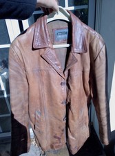 Lederjacke, Herren, braun, Gr. L-52/54, Aviatrix