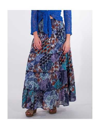 Boho maxi rock - maxi, patchwork