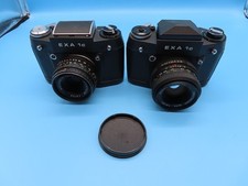 #SE4483# Ihagee EXA 1C Pentacon 1,8/50, Domiplan 2,8/50 M42 Analogkamera *GUT*2x