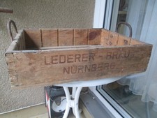alter Holz Bierkasten Lederer