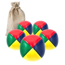 Jonglierbälle 5er Set mit Jute Beutel --Retourenware--