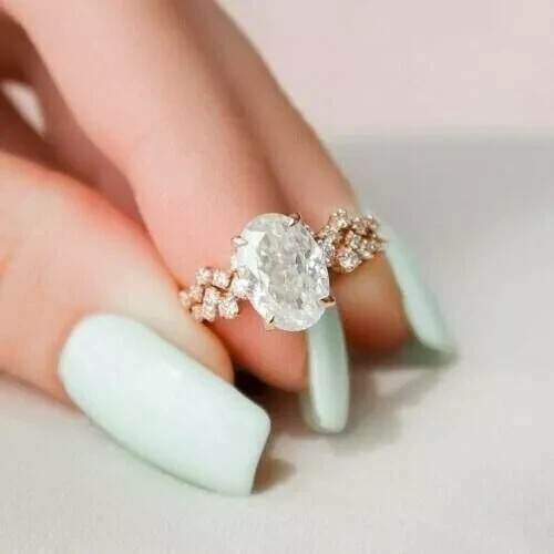 Karat ovalschliff moissanit - 2,