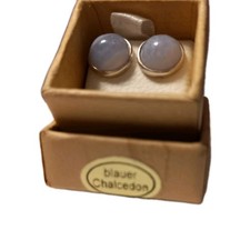 Ohrstecker Silber Chalcedon