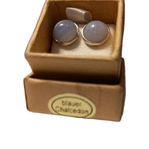 Ohrstecker silber chalcedon - silber,