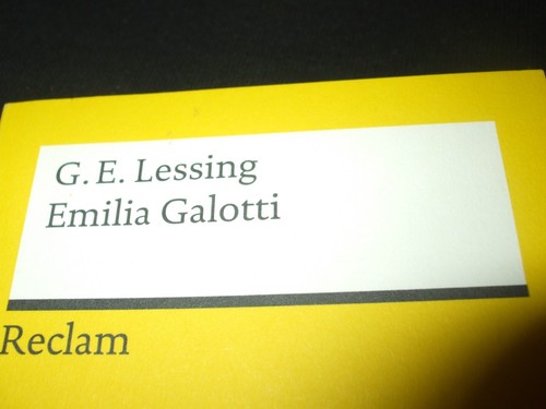 Lessing emilia galotti - e.,