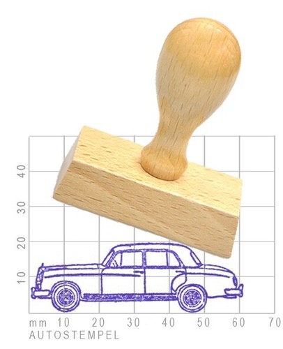 Oldtimer autostempel mercedes - autostempel,