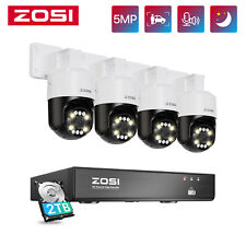 ZOSI 5MP PoE Überwachungskameraset Außen 4K 2TB NVR 1/4xPOE Kamera PT Nachtsicht