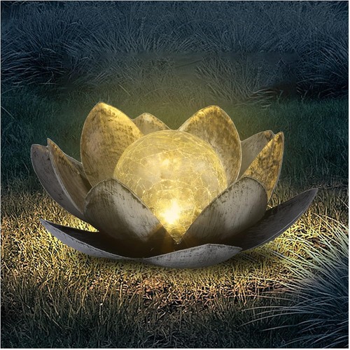 Solarlampe außen lotusblüte - solarlampe,