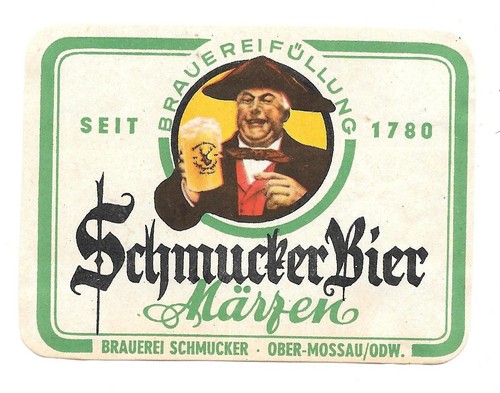 Bieretikett brauerei schmucker - bieretikett,