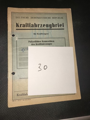 Ddr kfz brief - ddr,