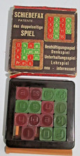 "Schiebefax"Spiel 30er Jahre im Originalkarton ,BAKELIT ;Fa.Ritzma Eisfeld/thür.