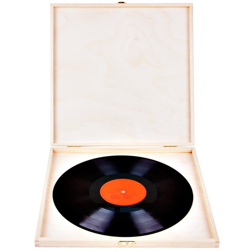 Schallplatten holz box - schallplatten,
