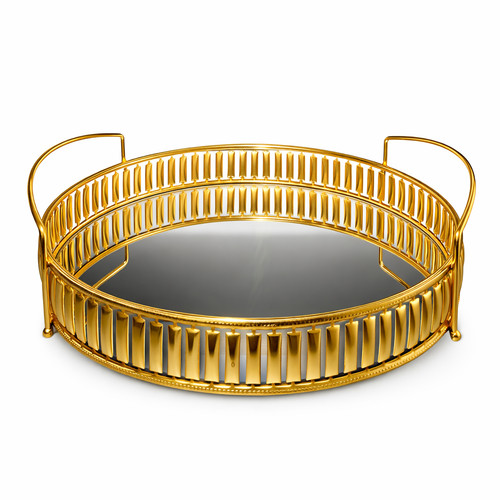 Gold serviertablett spiegel - serviertablett,