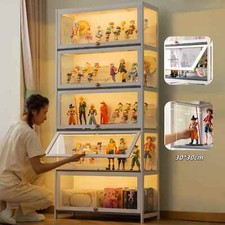 Große Acryl Vitrine Einzelvitrine Figure Modellautos Schaukasten weiß 172cm DE