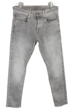 G-Star 3301 Tapered Herrenjeans W32/L32 Whiskers Gebleichtes Denim Grau