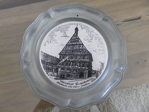 Zinn wandteller großbottwar - zinn,