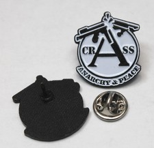 CRASS ANARCHY & PEACE PIN (MBA