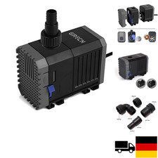 Tauchpumpe 2000L/h | Leise | 3/8"-3/4" Schlauchadapter