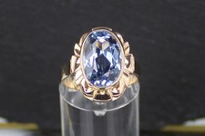 Antique Blue Topaz Gold Ring
