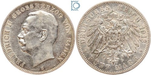 Baden mark 1913 g - baden,, 5