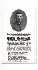 Sterbebild kreuzhäusl soldat - sterbebild,