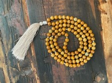 Mala Kette - Holz Lace Stein &