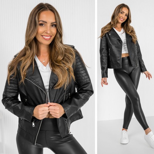 Sweatjacke kunstlederjacke - sweatjacke,