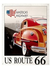 Schild USA Oldtimer Auto