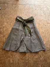 Karierter Rock Midi braun