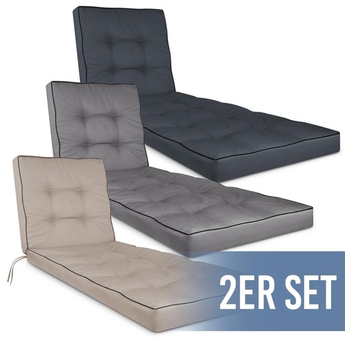 Gartenliegen auflagen mit - 2x,