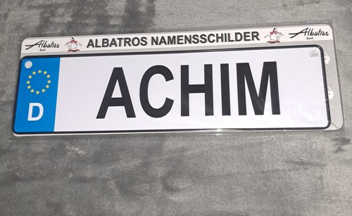 Namensschild achim 5x6 5cm - achim, 26,5x6,5cm