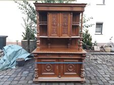 Altes Gründerzeit Prunk Büffet in massivem Eichen Holz, Nussbaum Farben, Top Zu